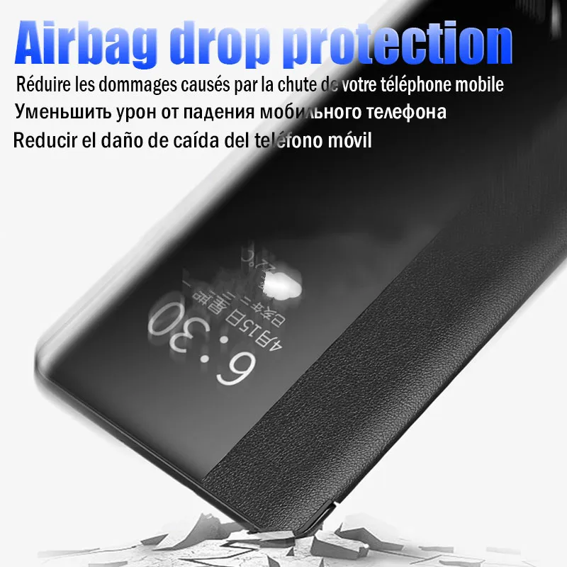 Умный зеркальный флип Cas Прозрачный чехол для телефона huawei mate Lite кожаный защитный