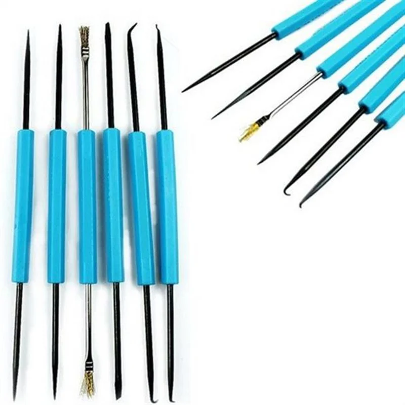 

6pcs Electronic Heat Assist Repair Tool Set Precision Electronic Components Welding Solder Grinding removal Cleaning Tool