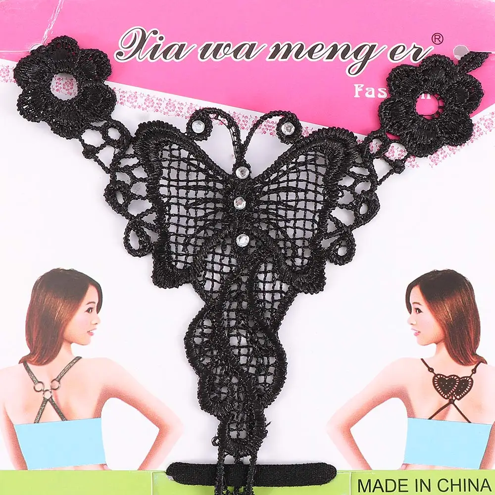 Сексуальные женские ремешки крест на спине Бабочка цветок регулируемый без