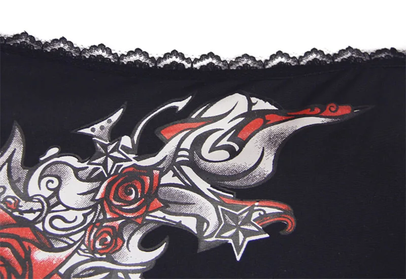 Корсеты и бюстье в стиле стимпанк с винтажным принтом красный цветочным корсет