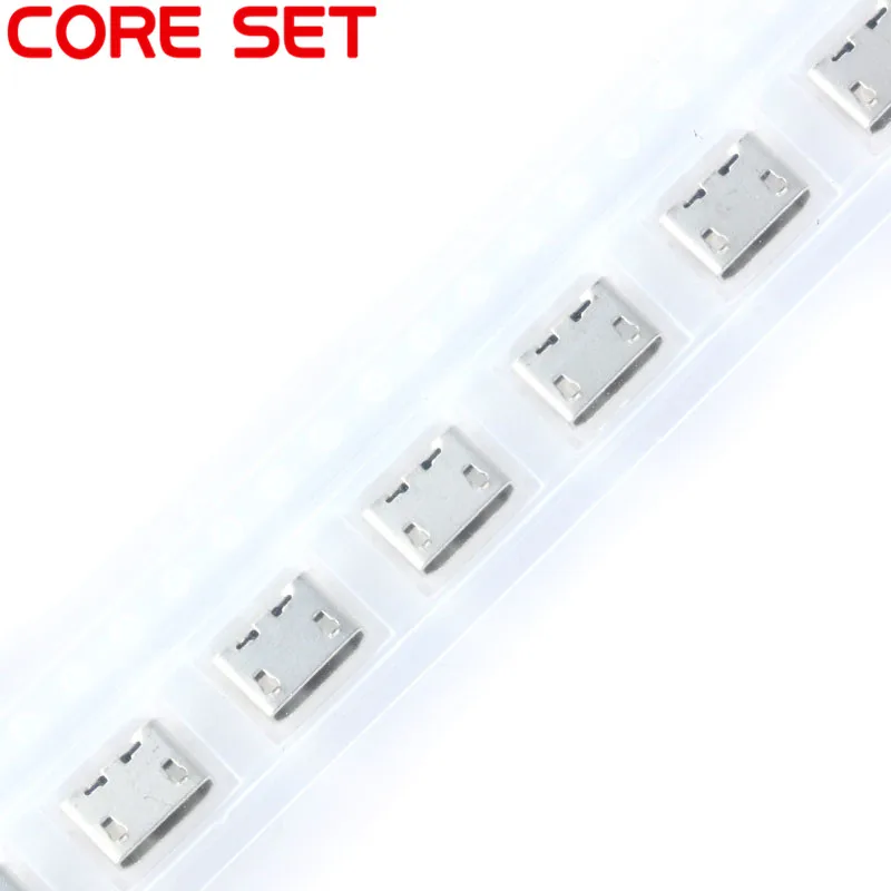 100 шт. Micro USB разъем гнездо 5-контактный разъем для зарядки четыре ноги Micro USB 5P вставки пластины сиденья мини usb разъемы