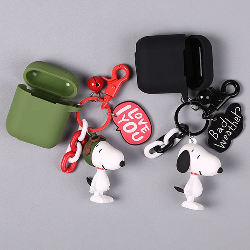 Силиконовый чехол с милой собачкой для Apple Airpods, аксессуары для беспроводных наушников Bluetooth, 1, 2, чехол, гарнитура, наушники, защитный чехол, сумка