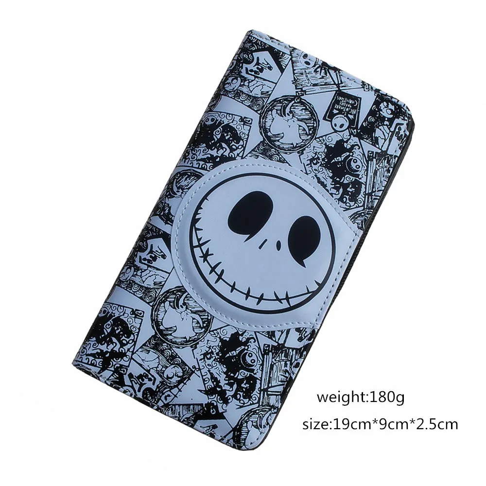 

High Quality PU Leahter Wallet Printed w-Pumpkin King Jack Skellington of Animated CartoonThe Nightmare Before Christmas
