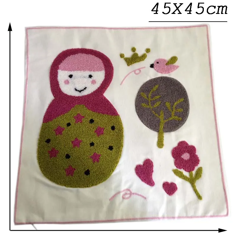 Хлопок Холст Детская Вышивка Чехол для подушки диван автомобиль на открытом