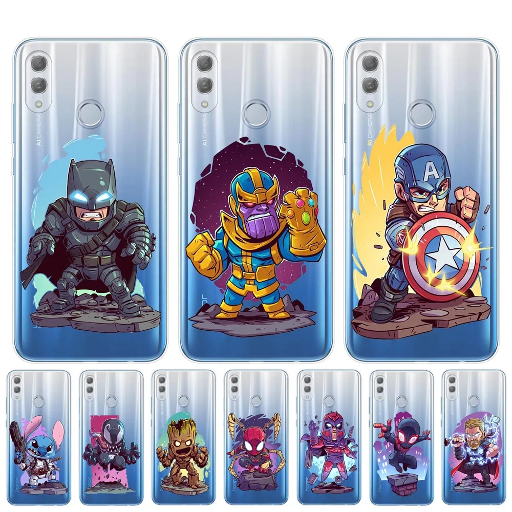 Роскошный чехол для телефона с героями Marvel и Мстителями, чехол для huawei Honor 9 10 20 Lite Pro 10i 8X 8C 6X 7X, мягкий ТПУ чехол-накладка s Etui
