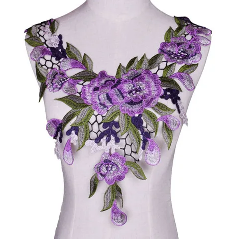 Кружевная тканевая аппликация ZYLPYY, цветок, полиэстер/хлопок