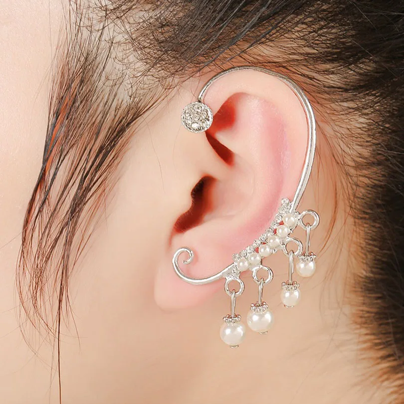 Женские серьги-Клипсы из сплава цинка ZLDYOU имитация жемчуга без пирсинга