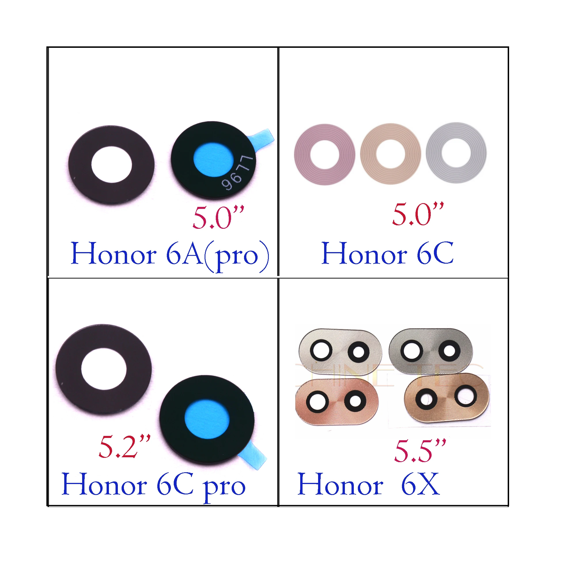 Оригинальный задний тыловой объектив камеры стекло Замена для Huawei Honor 6A pro 6C