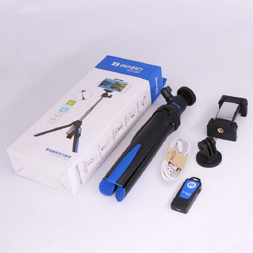BENRO 33 inch ручной и мини-штатив 3 в 1 Автопортрет монопод телефон Selfie stick W Bluetooth пульт дистанционного управления для Iphone 8 GoPro
