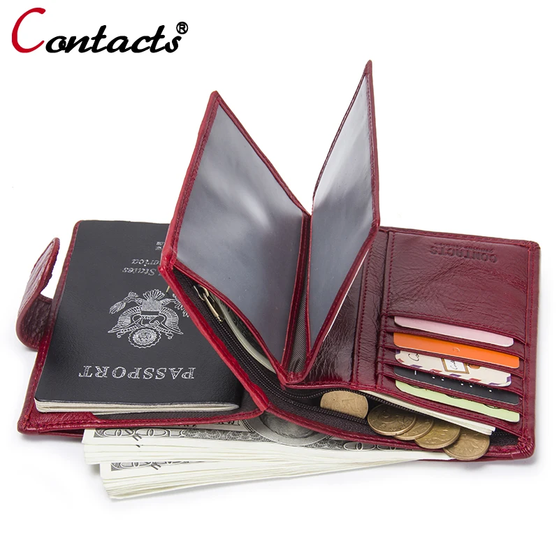 Contact's обложка на паспорт кошелек женский натуральная кожа портмоне визитница