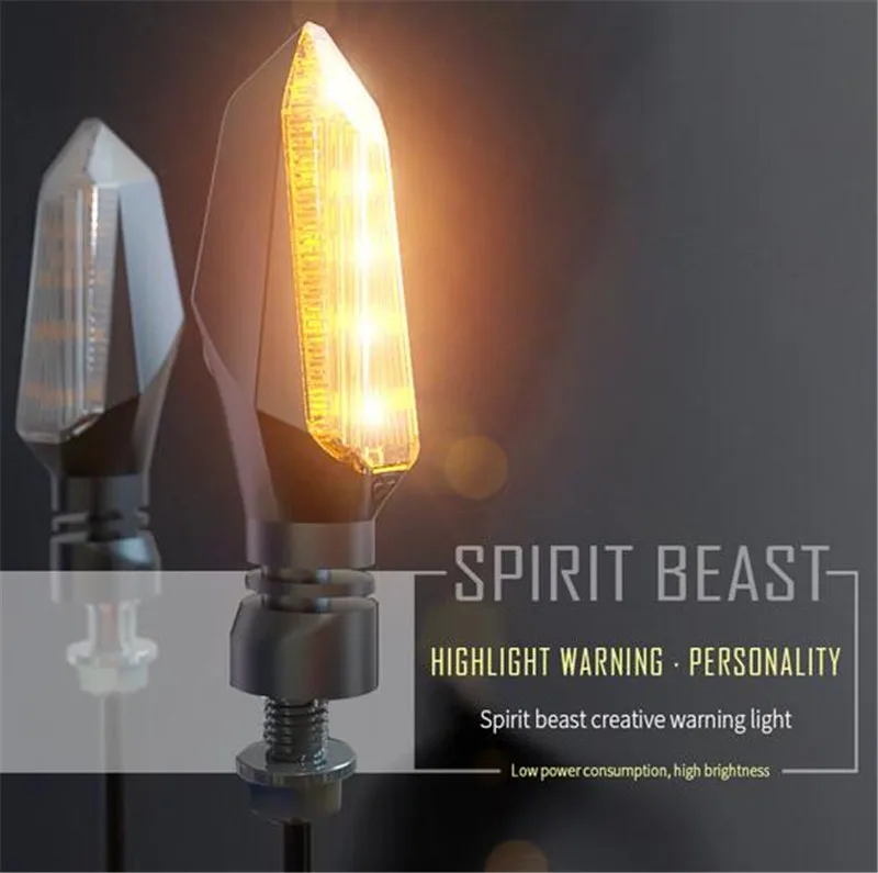 Светодиодный указатель поворота для мотоцикла SPIRIT BEAST желтая лампа левый и