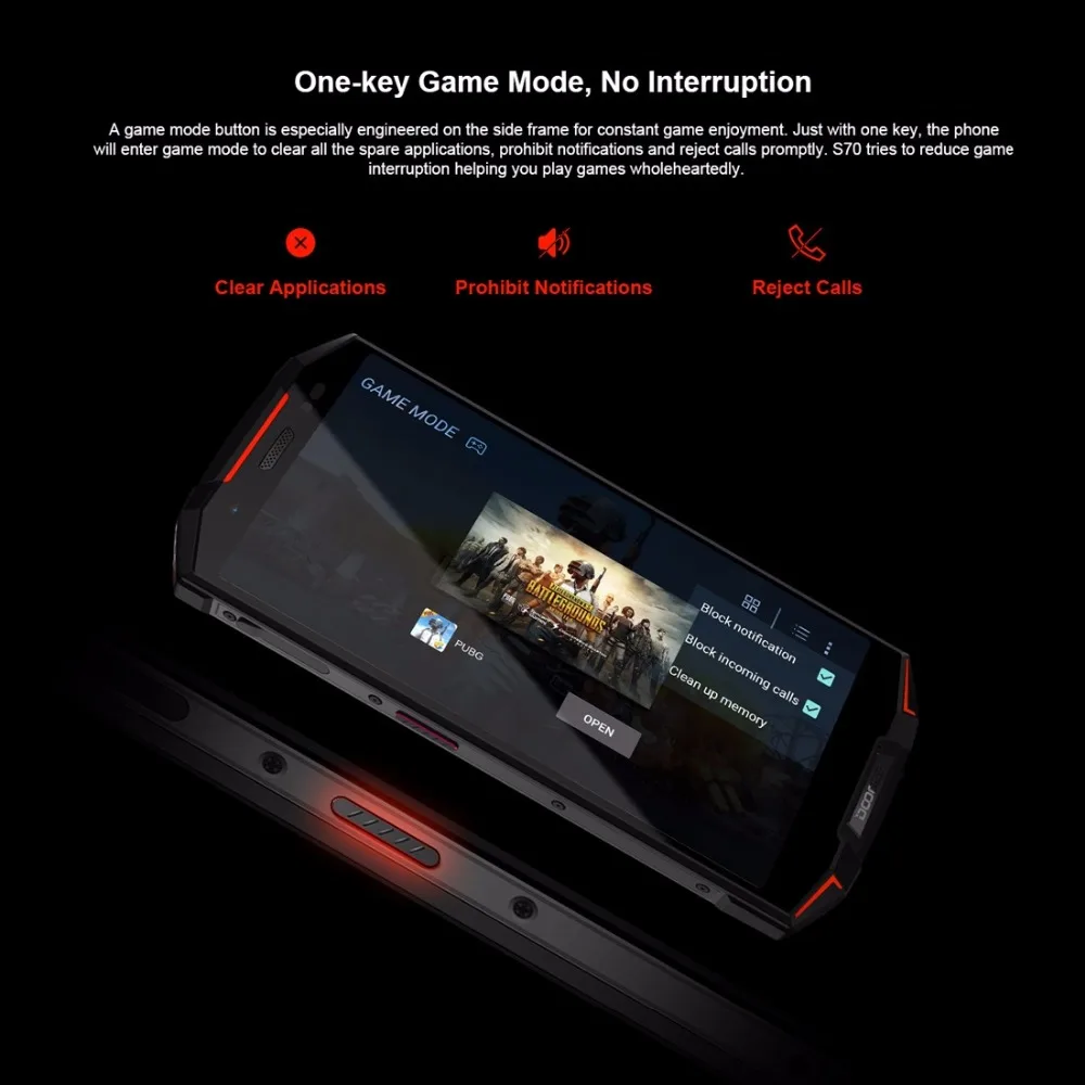 DOOGEE S70 IP68 IP69K Водонепроницаемый 4G смартфон 5 99 дюймов MT6763 Восьмиядерный 6 ГБ + 64 Гб 16