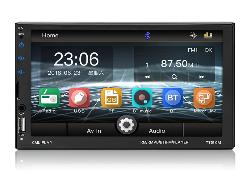Автомагнитола Bluetooth " сенсорный экран BT Hands-free AUX USB FM Авто Аудио рулевое колесо управление MP5 плеер авторадио 2 Din