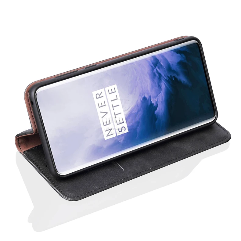 Винтажный кожаный чехол-книжка для Oneplus 7/7 T Pro, Роскошный кошелек с подставкой для карт, Магнитный чехол-книжка, повседневный чехол для телефона, Fundas