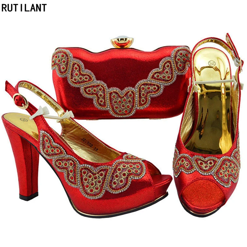 Новинка комплект из туфель и сумочки в африканском стиле итальянский обуви сумки