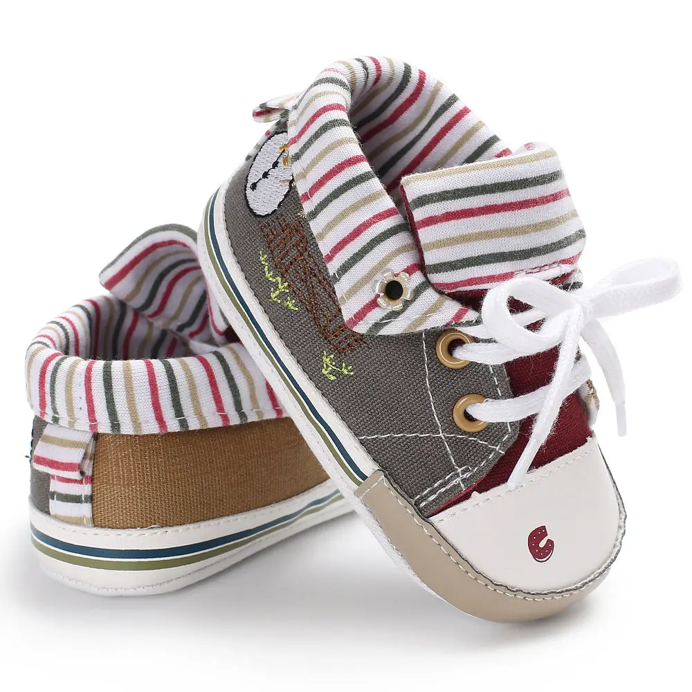 Обувь для малышей высокие ботинки мальчиков и девочек повседневные холщовые