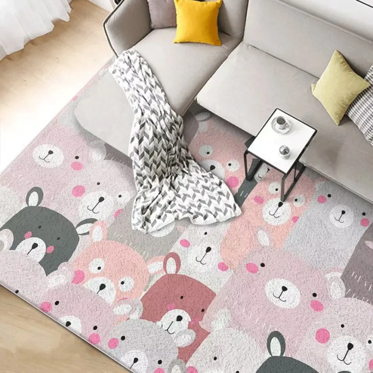 Популярный милый коврик с котенком для детской комнаты, большой размер ковер для гостиной, прямоугольный напольный коврик с татами, Декоративный Напольный Коврик