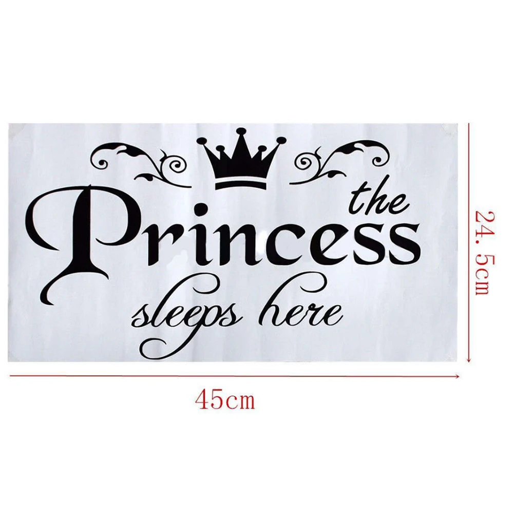Наклейки для детской комнаты Съемный Принцесса спит здесь письма стены