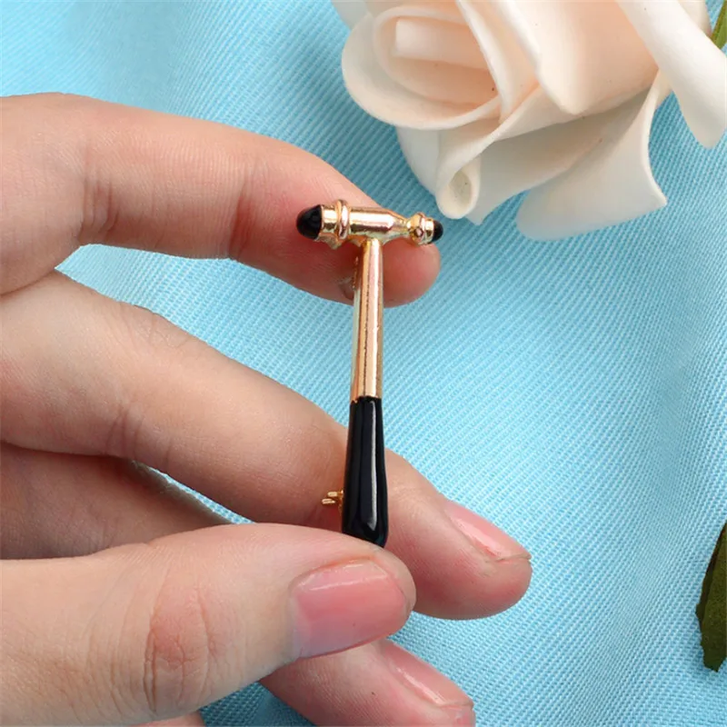 Black Enamel Pin Reflex Hammer Brooch Jewelry Doctor Nurse Medical School Graduation Student Unisex Gift Badge On A Backpack