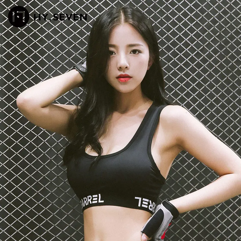 HY SEVEN Push Up Sports Bra Women Black Yoga Tops Running Bras Fitness Tank Sportswear Athletic Top | Спорт и развлечения