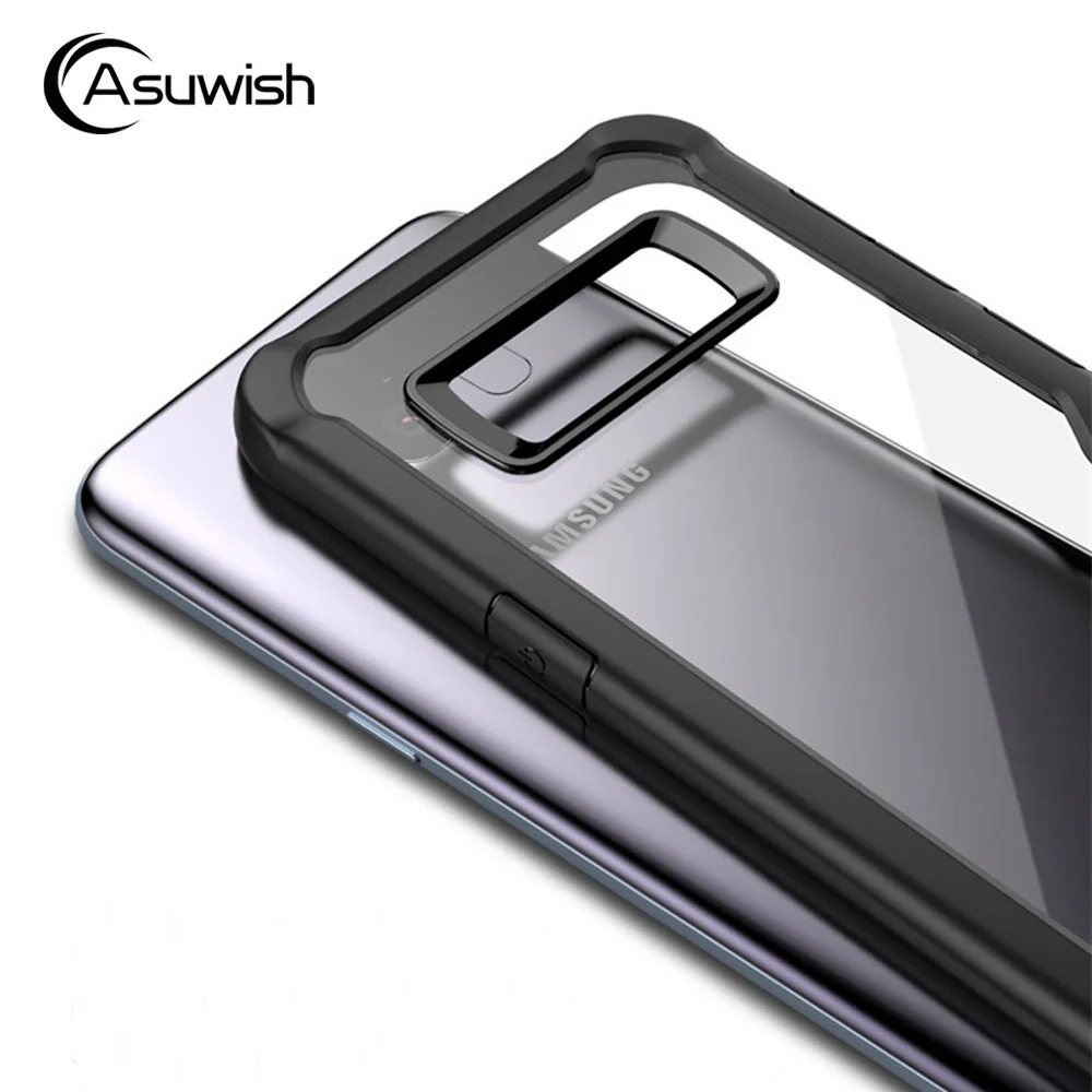 Asuwish Мягкий ТПУ силиконовый чехол для Samsung Galaxy S8 Plus Note 8 Note8 N950 N950F G950F G955F телефона