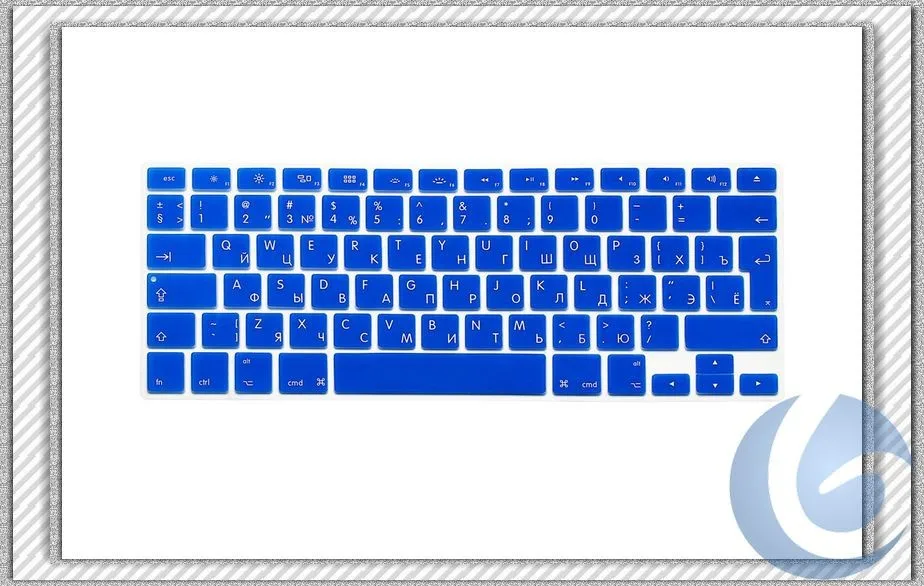 500 шт.) русский наполовину прозрачный силиконовый чехол для Apple MacBook 13 15 дюйм(ов)(версия ЕС, русский) meafo