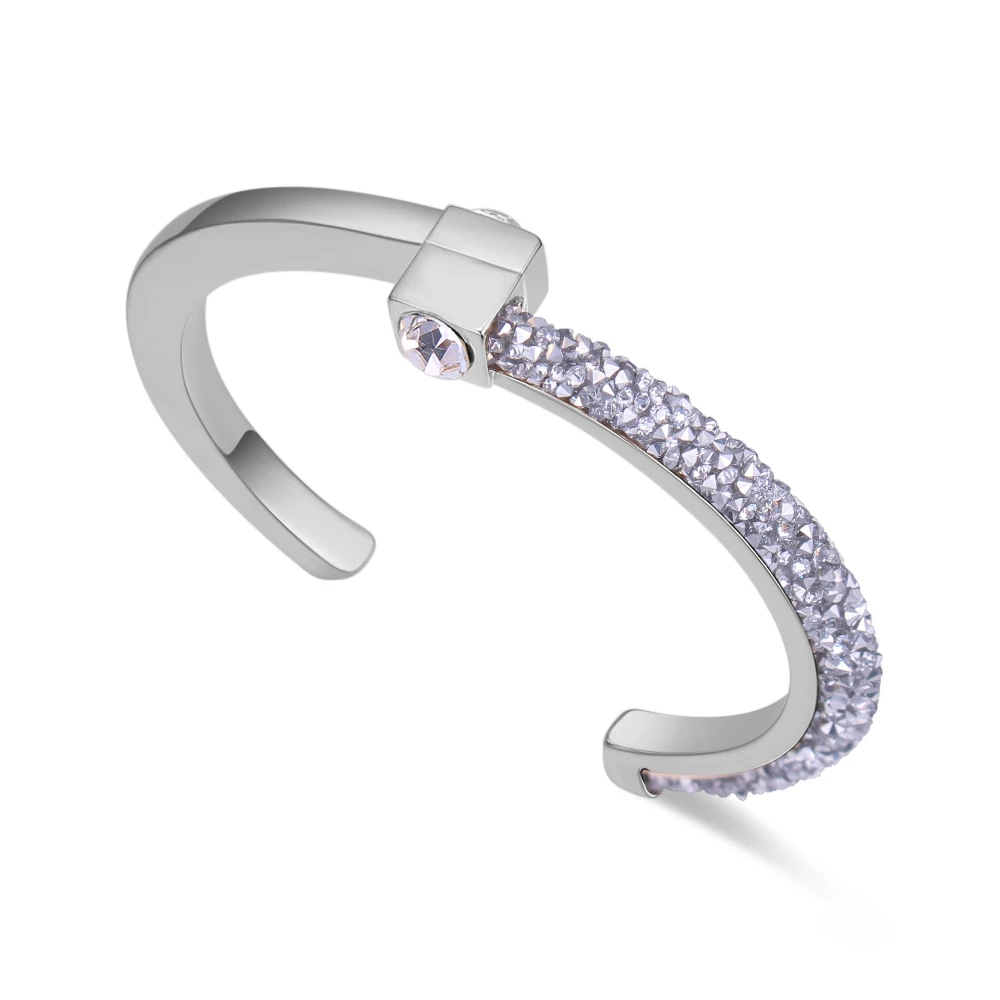 MALANDA Браслет манжета с кристаллами от Swarovski для женщин модные свадебные офисные