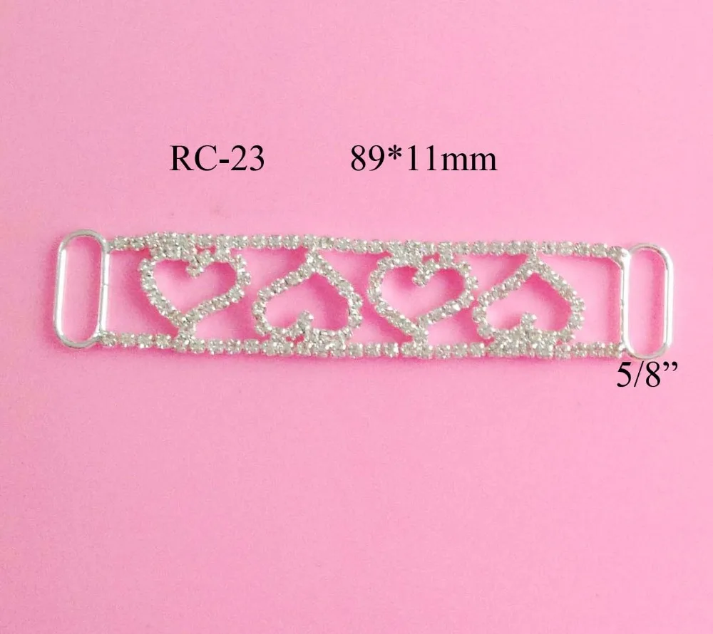 

Free shipping heart rhinestone connector 10PCS (RC-23)