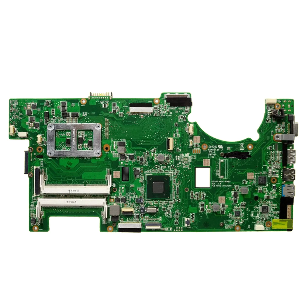 G73SW материнская плата 4 слота 3D GT460M REV: 2 0 HM65 для For Asus G73S G73 Материнская ноутбука |