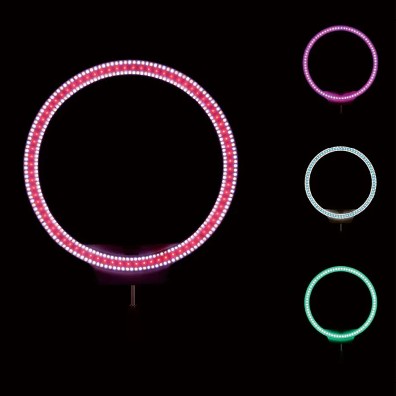 Yongnuo YN608 RGB Полноцветный кольцевой светодиодный свет 5500 K белый/двухцветный 3200-5500 K фотография живая вспышка для селфи освещение съемки