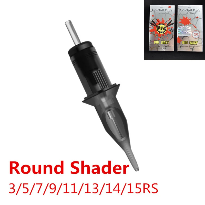 BIG WASP Gray Evolved Cartridges Tattoo Needle - Round Shaders 3/5/7/9/11/13/14/15RS | Красота и здоровье