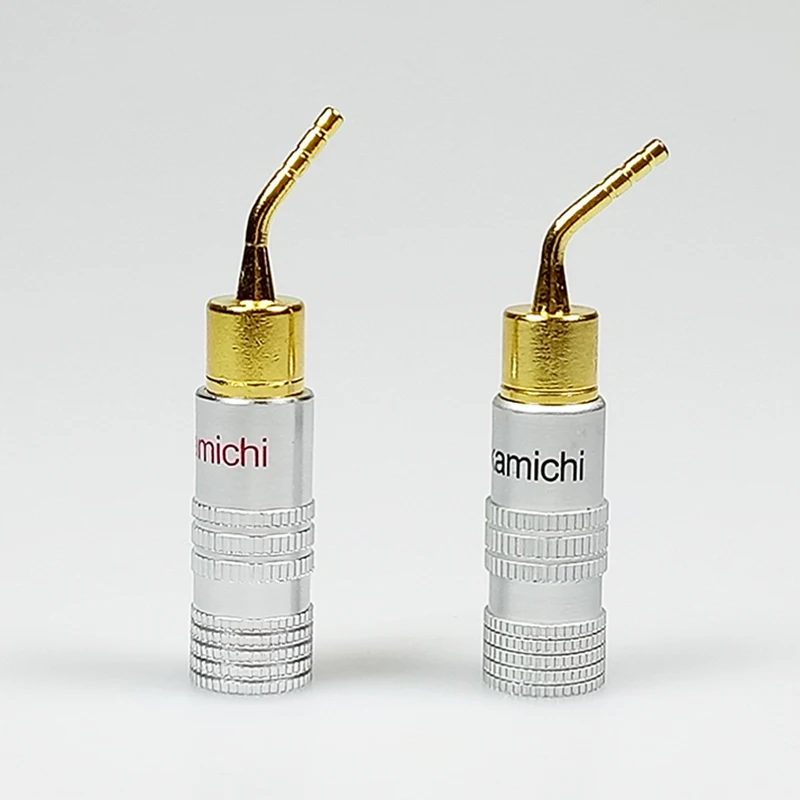 8 пар/16 шт. Высокое качество Новый 24 К золото Nakamichi Динамик Pin ангел 2 мм банан Вилки