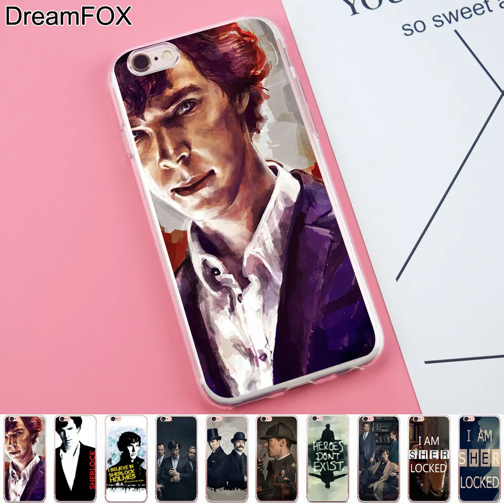 DREAMFOX K193 Шерлок Бенедикт Мягкий ТПУ силиконовый чехол для Apple iPhone 11 Pro X XR XS Max 8 7 6 6S