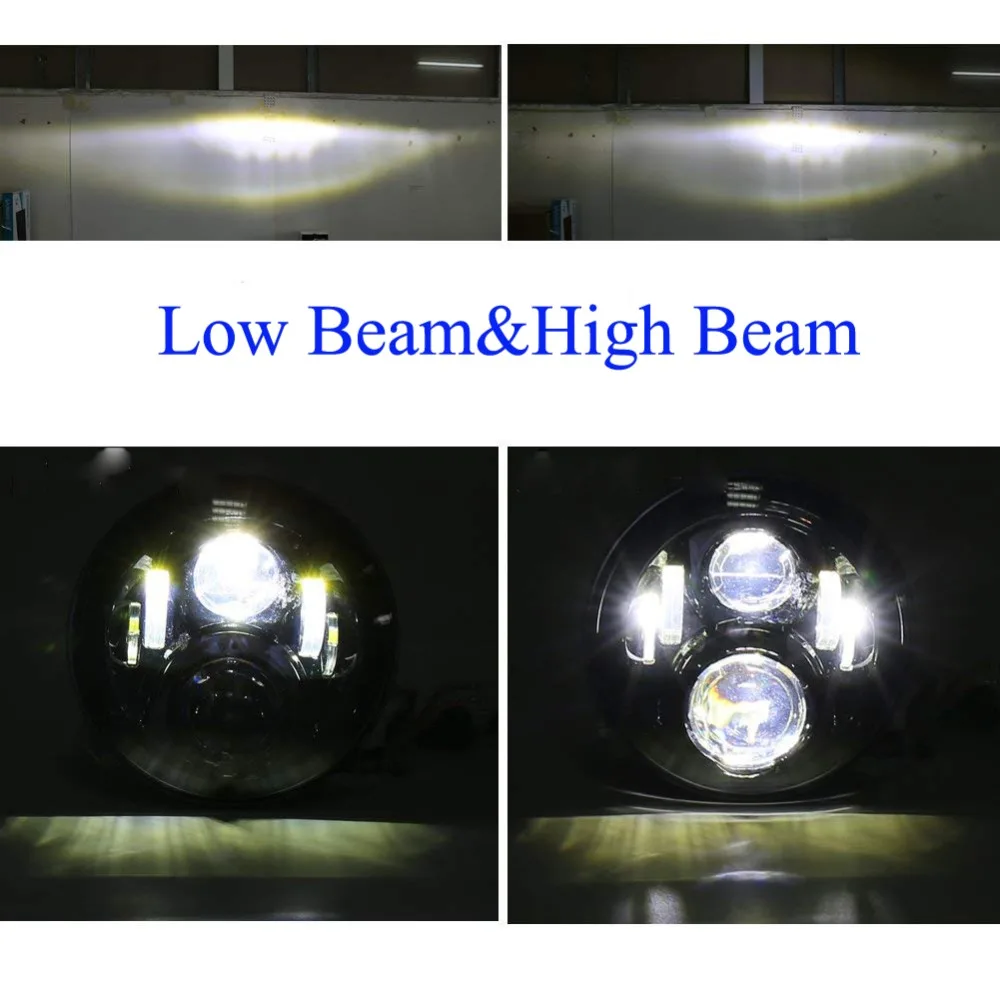 Аксессуары для мотоцикла с чехлом 7 дюймов + мотоциклетная фара Harley Davidson Yamaha Honda