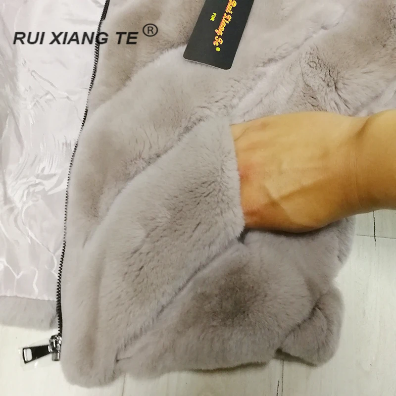 ruixiangte женский жилет из натурального меха кролика рекс жилет пальто из Шиншиллы благородная укороченная Верхняя одежда Теплый жилет шуба