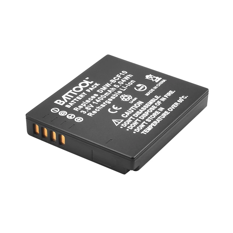 BATTOOL 4*1400 mAh 5.04Wh Камера Батарея для Panasonic DMW BCF10E BCF10 DMC FS1 L20 FX60N FP8R FX65N FS15|Цифровые