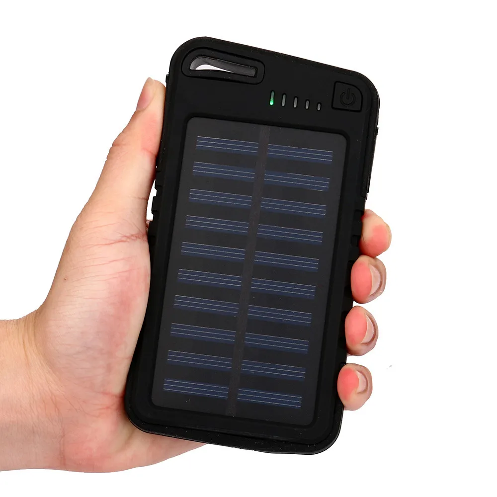 Двойной USB Водонепроницаемый Солнечный 20000 mAh банк питания зарядное устройство