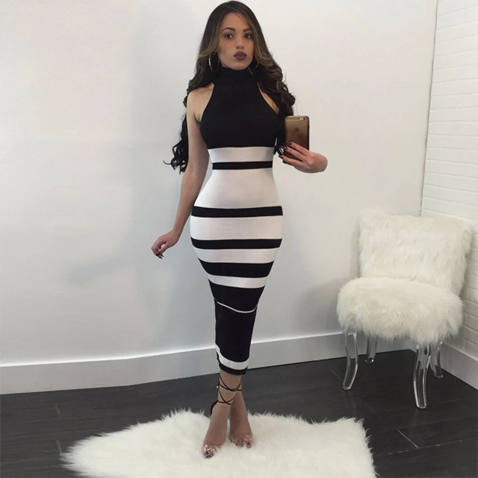 Платье DressBird женское облегающее пикантное Клубное без рукавов с высоким