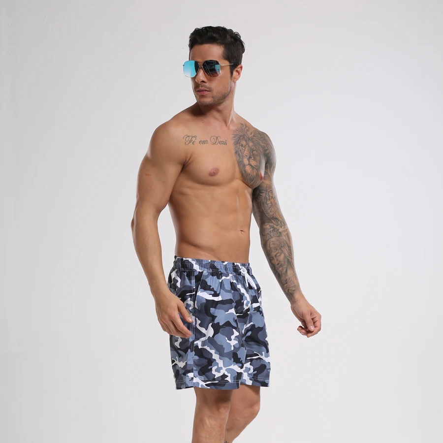 2018 новые летние мужские пляжные шорты для плавания камуфляжные спортивные штаны