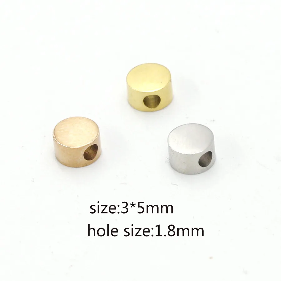 20 шт. 5 мм маленькие пустые подвески из нержавеющей стали золотого/стального