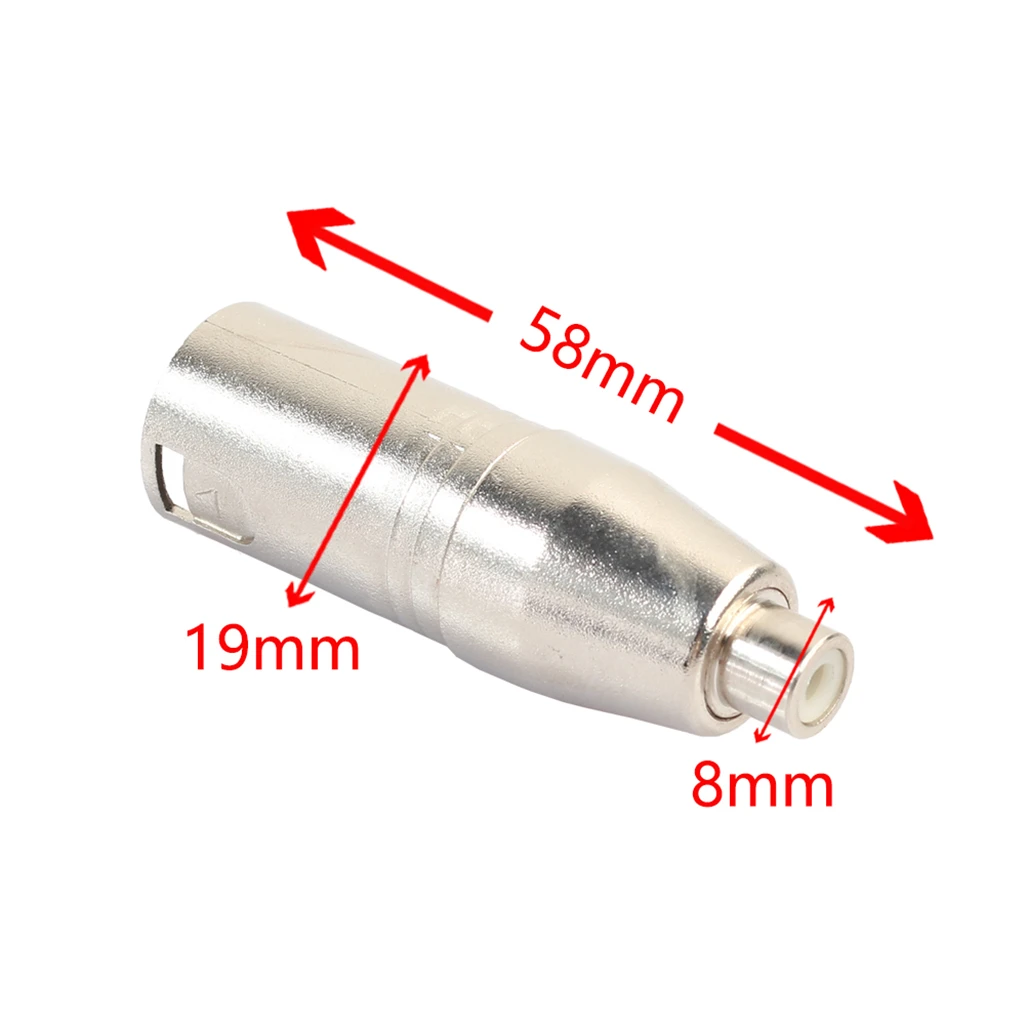 REXLIS Металл Аудио Адаптер XLR 3Pin мужчин и женщин RCA аудио разъем адаптера конвертера
