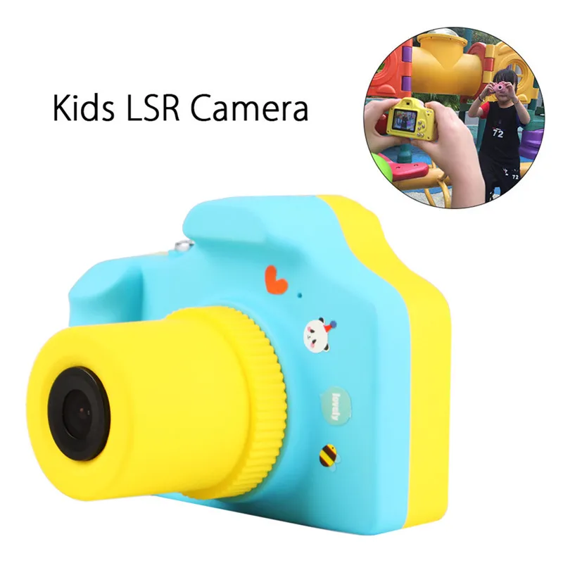 Blue Цифровая камера для детей 1080P 1,5 lcd дюймовый экран мини Милая Детская камера - Цвет: Blue