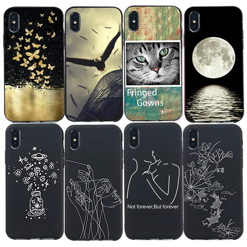 Fashion Art Abstract Lines Soft Case for iPhone 8 7 Plus X XS MAX TPU XR 6 6S 5 5S SE Silicone Coque Funda |