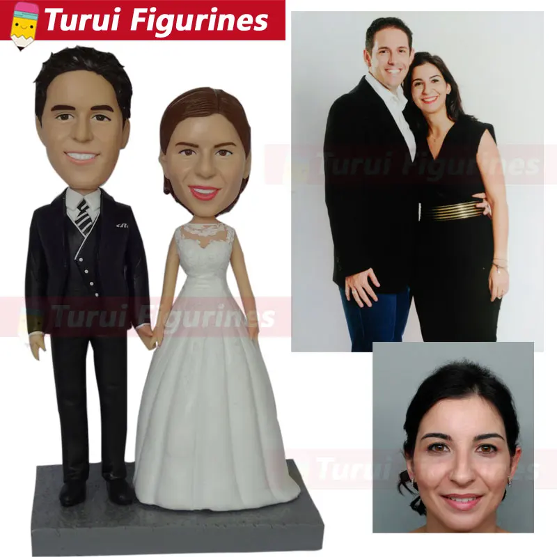 Bobblehead заказной китайский художник на заказ свадебный торт Топпер от невесты и