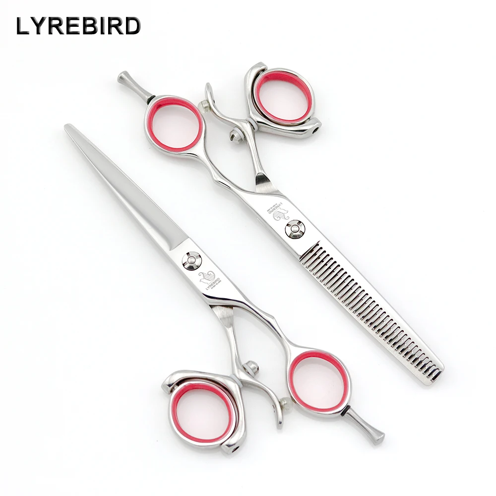 

Hair shears Silver 180 360 Swivel hair scissors 5.5 INCH 6 INCH Barber scissors Wholesale Lyrebird HIGH CLASS 5SETS/LOT NEW