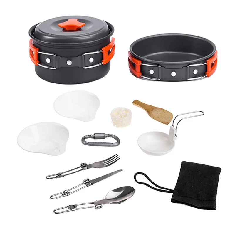 12 шт. уличная посуда для кемпинга кухонная столовые приборы пешего туризма и