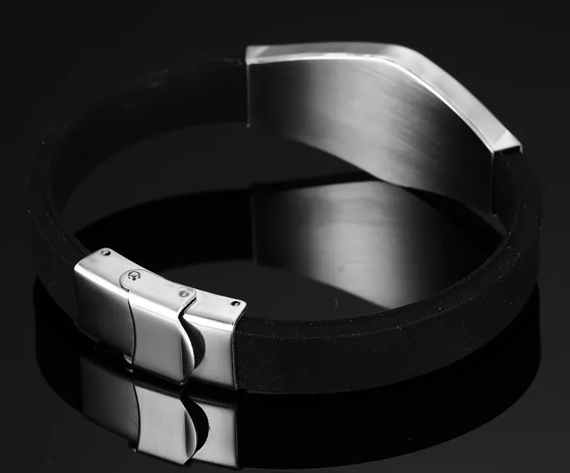 Vnox Masonic Silicone Bracelet Bangle Stainless Steel Adjustable Length Clasp|silicone bracelet|bangle stainless steelstainless steel |