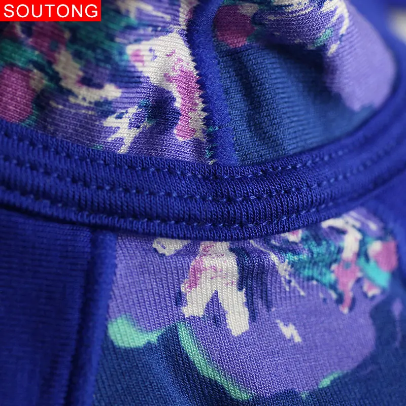 Трусы брифы Soutong мужские с принтом нижнее белье из модала пикантные трусы|mens briefs