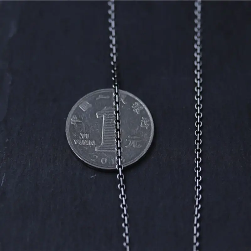 Винтажная настоящая цепочка из стерлингового серебра S925 женское и мужское