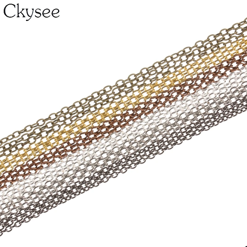 Ckysee 10 м/лот металлические цепи основная античная бронза/золото/серебро Цвет